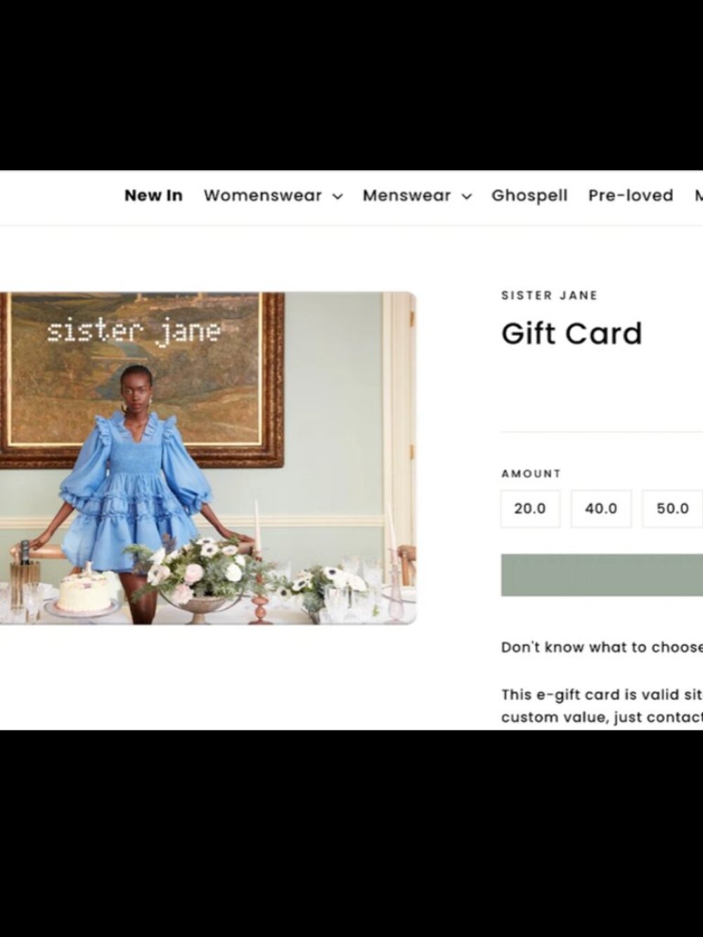 DISCOUNTED Sister Jane Gift Card ($266 USD selling for $166 USD)